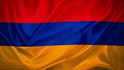 Fototapeta premium Armenian flag background with waving texture