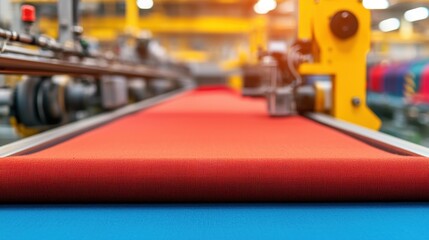 Fototapeta premium Energy Heat Recovery Concept, Advanced Heat Recovery Technology in Textile Factory for Sustainable Fabric Production and Energy Efficiency