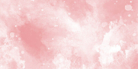 Abstract beautiful decorative and lovely soft pink grunge paint watercolor with bokeh background. watercolor smoke background texture. fantasy smooth light pink watercolor paper texture background.