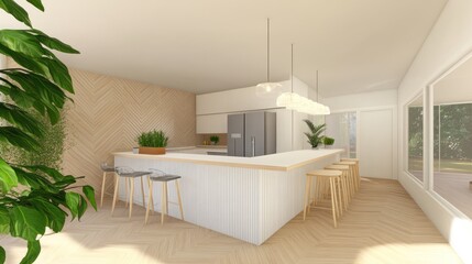Modern Kitchen Design with Natural Light and Minimalist Decor