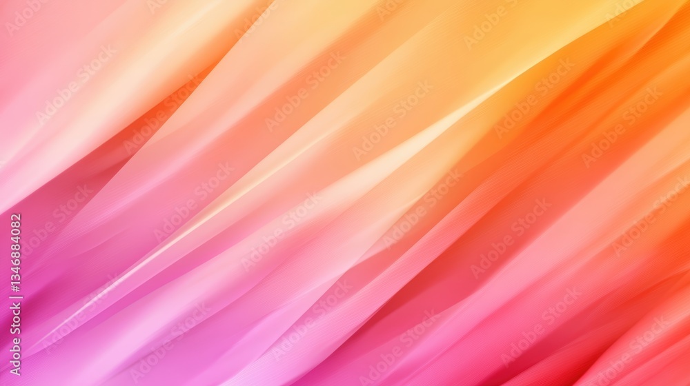 Poster abstract background of diagonal streaks in vibrant pink, orange, and yellow color palette creating a