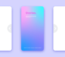 Fototapeta premium Colorful gradient vertical background. Fluid banner template vector illustration. Abstract background.