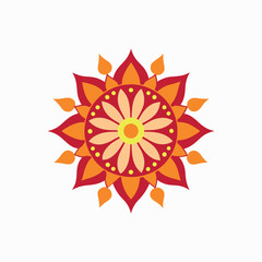 Traditional Mandala Art Design on White Background – Intricate & Elegant