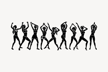 Woman Exercising on White Background Fitness, Workout and Healthy Lifestyle