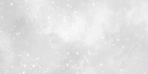 White and gray grunge wall and smoke, cloud with snow, bokeh effect texture. gray smoke and fog design texture overlays. hand painted vector on watercolor texture. white paper texture.