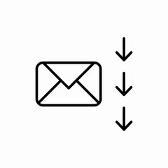 Email inbox synchronization icon vector sign