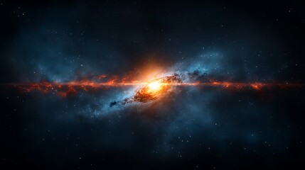 Cosmic nebula explosion in deep space