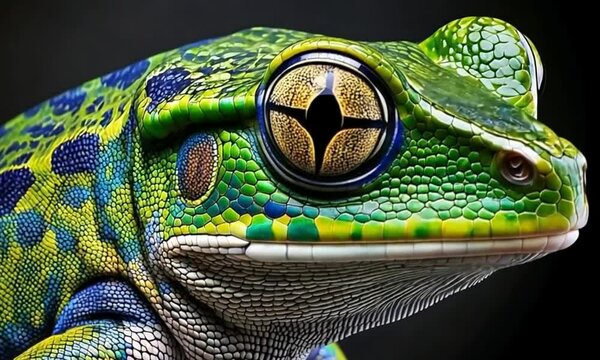 Grenouille Color&eacute;e en Gros Plan