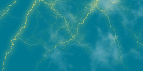 Mountainous Cumulus Clouds Boiling in the Summer Sky. White cloudiness, mist or smog overlay backgrounds. Wide sky and clouds dark tone. Dark cloud at evening sky with thunder bolt.