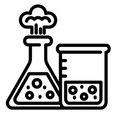 Chemical Reaction  Icon Element For Design	