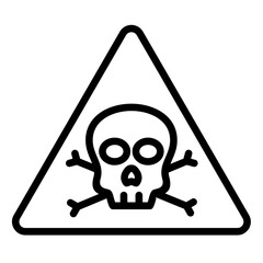 Toxic Chemical Warning  Icon Element For Design	