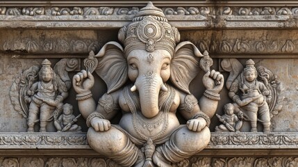 Ganesha in Stone Carving