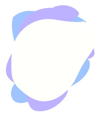 Abstract Blob text box purple color 