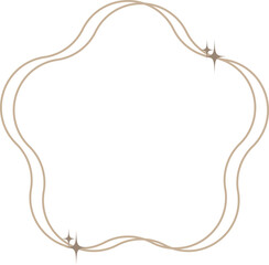 Minimalist aesthetic linear frame with stars