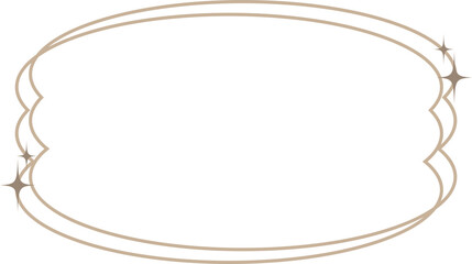 Minimalist aesthetic linear frame with stars