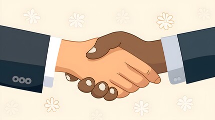Diverse Hands Shaking in a Professional Partnership Symbolizing Unity and Collaboration in Business