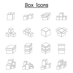 Boxes icon set
