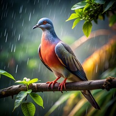 passenger pigeon on the jungle