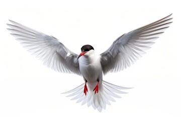 Obraz premium Tern animal flying white.