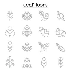 Leaf icon set