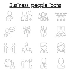 Business people icon set