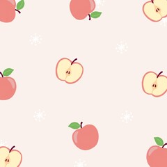 Background of red apple note paper