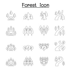 Park & Landscape icon set
