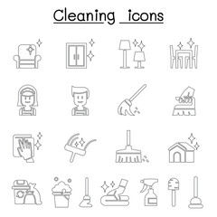 Cleaning & Hygiene icon set