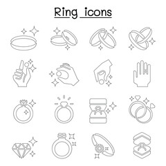 Ring icon set