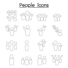 Fototapeta premium People icon set
