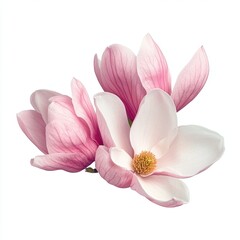 Obraz premium Pink magnolia flower isolated on white background