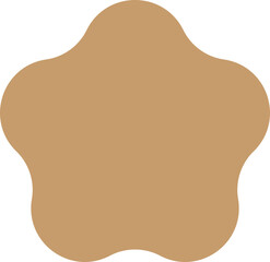 Brown aesthetic shape isolated on transparent background.