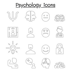 Psychology icon set vector illustration graphic design