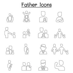Fototapeta premium Father icon set vector illustration graphic design