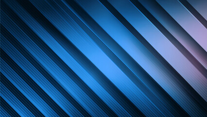 Fototapeta premium An abstract digital background featuring diagonal blue lines, creating a sleek and futuristic visual with modern geometric depth and contrast.