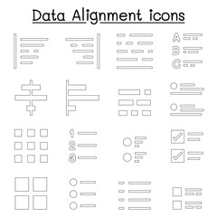 Data alignment & Text Formatting icon set vector illustration Vector illustration