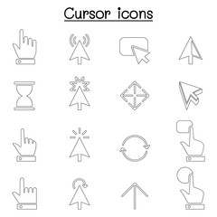 Mouse Cursor & Pointer icon set Vector illustration Graphic Design
