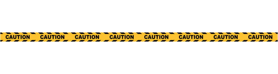 Yellow tape with the word caution on it