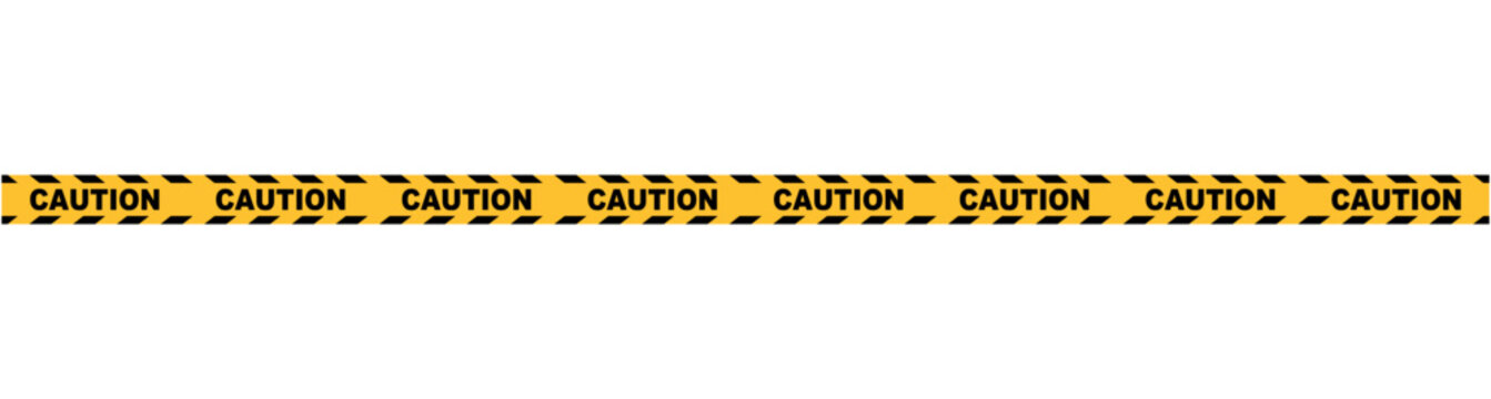 Yellow tape with the word caution on it