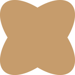Brown aesthetic shape isolated on transparent background.