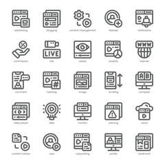 Social Media Specialist Icon pack for your website, mobile, presentation, and logo design. Social Media Specialist Icon outline design. Vector graphics illustration and editable stroke.