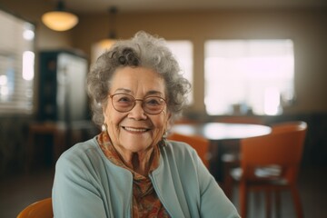 Portrait of a Hispanic elderly woman in nursing home