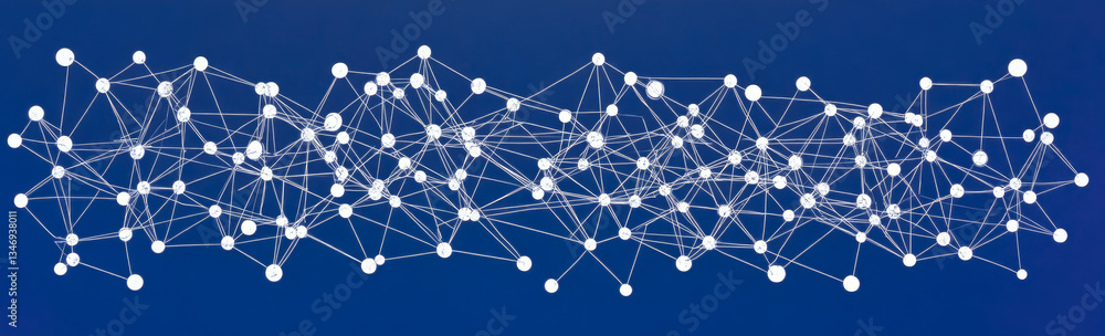 Poster an intricate graphical representation of a network formed by nodes and lines, emphasizing human conn