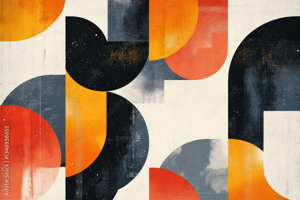 Poster a mesmerizing arrangement of colorful forms and textures, inviting viewers to explore the depths of 