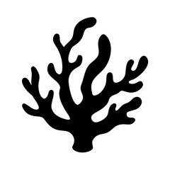 vector illustration of black coral icon in white backgrourd