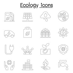 Ecology, Green Energy icon set