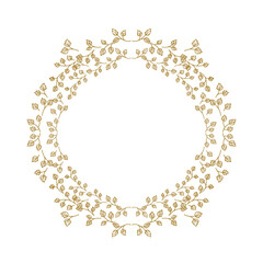golden frame with floral ornament