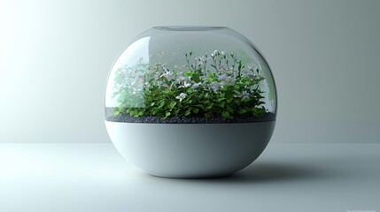Modern spherical terrarium