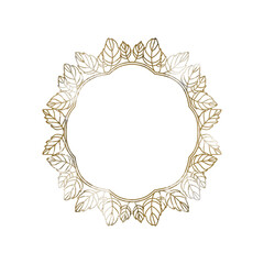 round frame with floral ornament