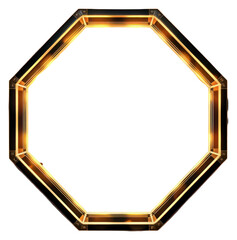 PNG  Hexagon frame light abstract yellow.
